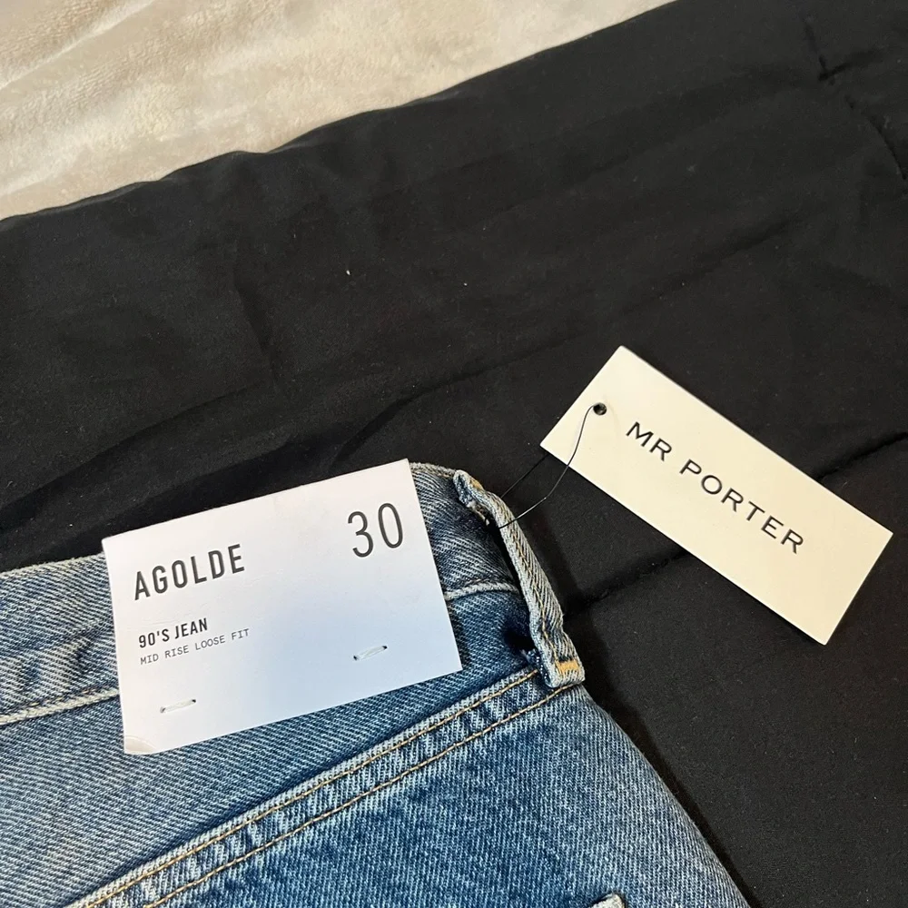 AGOLDE Net-Porter90's Jean Mid-Rise Loose Fit Sz:30 Orig:$320 - Picture 4 of 12